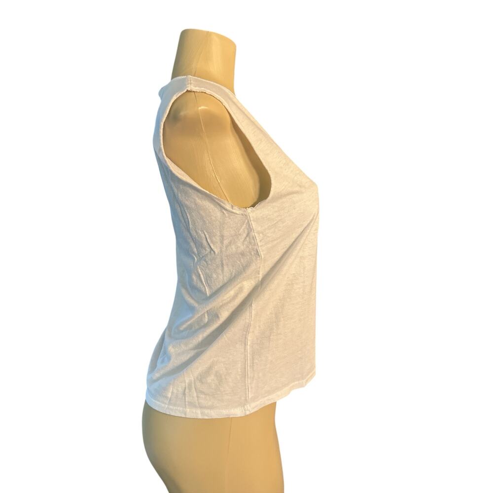 Women S Pam & Gela Femme Muscle Tank Top Jaguar Wild Cat White Tee Shirt - Picture 5 of 6